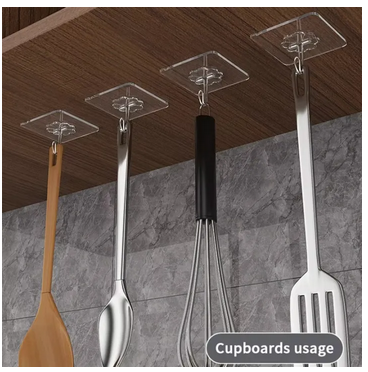 Transparent wall hooks