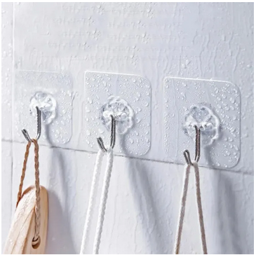 Transparent wall hooks