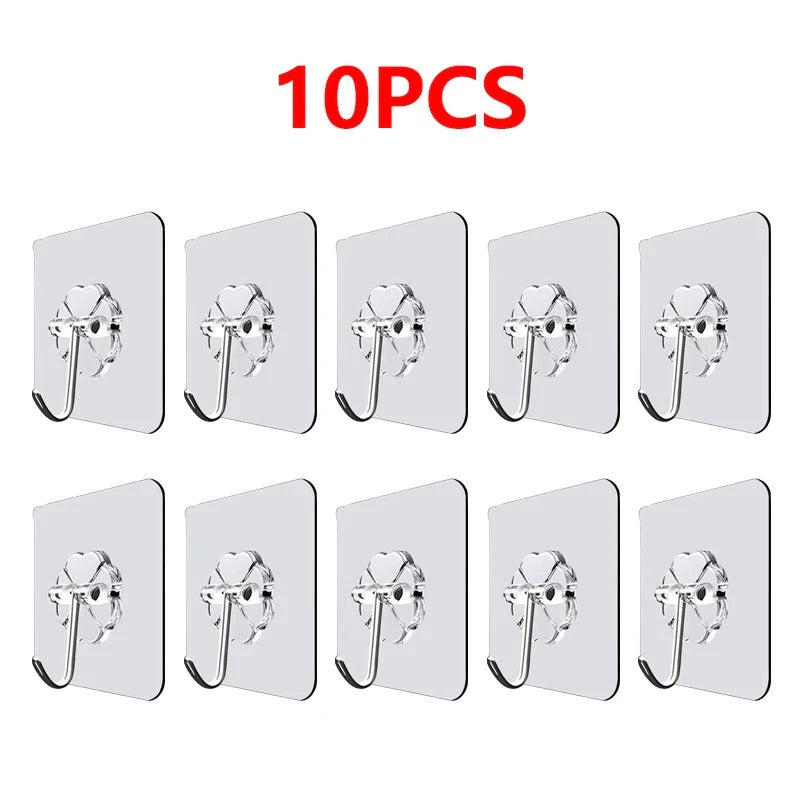 Transparent wall hooks