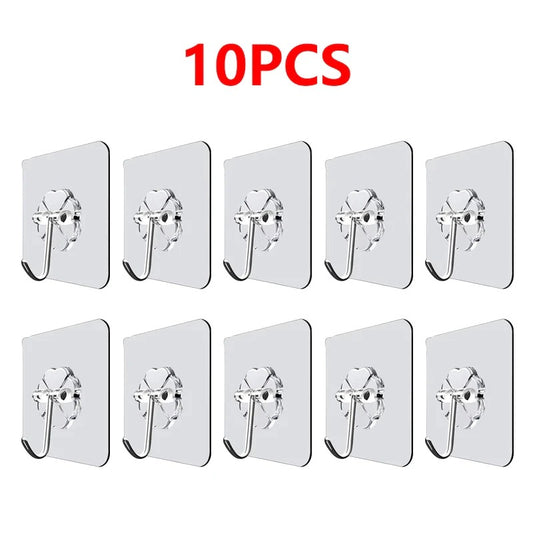 Transparent wall hooks